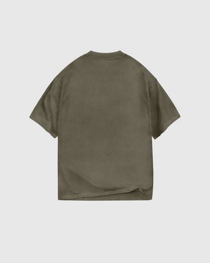 Initial F T-Shirt – Vintage Olive